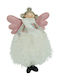 Christmas Angel Ornament Alista Home White Textile 26 Cm