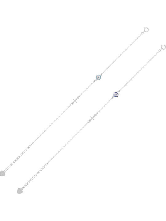 Prince Silvero Damen Armband mit Kreuz-Design aus Silber mit Zirkon