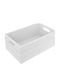 Orion Bamboo White Storage Basket 26x16x11cm