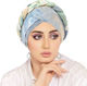 Intimonna Turban Pentru Păr Albastru-Verde