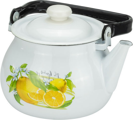 Novomoskovsk Novomoskovsk Rostfreier Stahl Gelbe Teekanne 2000ml