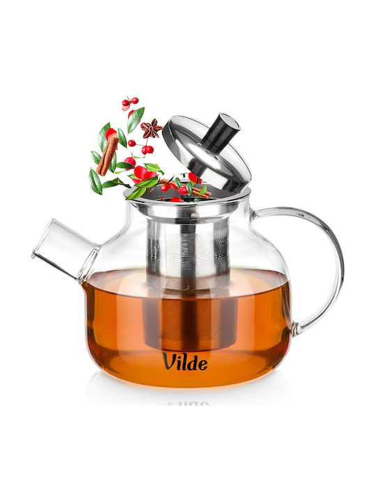 Vilde Vilde Teekanne mit Filter Glas Transparent 850ml
