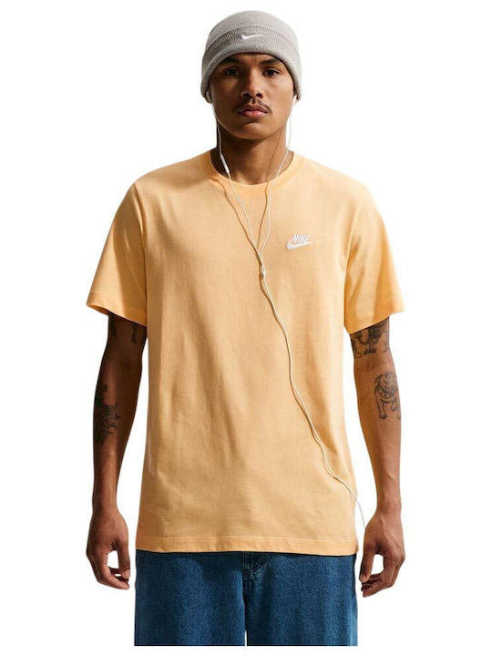 Nike Sportswear Club Αθλητικό T-shirt Πορτοκαλί