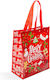 Alista Home Geantă Din Plastic Pentru Cadou Tematică Crăciun Roșie 33x12x27cm