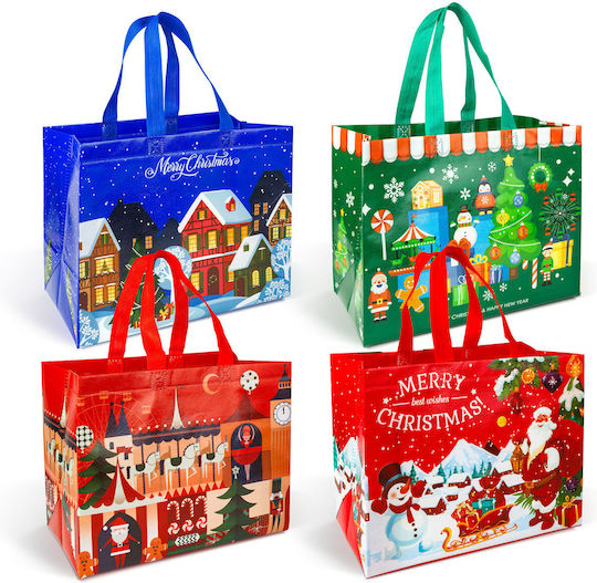 Alista Home Geantă Tesătura Crăciun Pentru Cadou Roșie 25x17x31cm