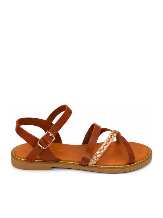 Flache Sandalen Für Damen Braun SM-MRS-F05-26SA-KAMEL