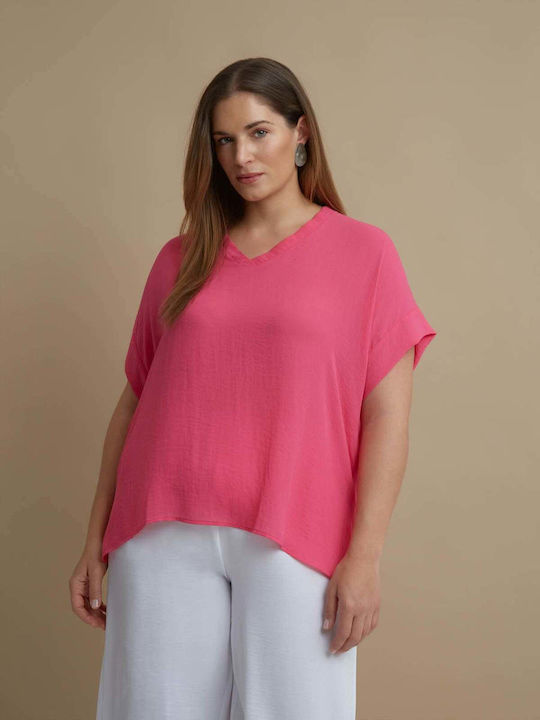 Mat Fashion Bluza Damă Mâneci Scurte cu Decolte...