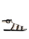Sandale Casual Damă Gladiator Din Piele Negre