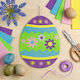 Easter Felt Hanging Egg Decoration 38x28 Cm 3 Designs