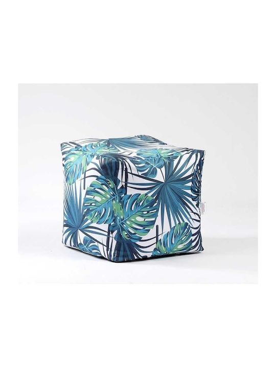 Multifunctional Bean Bag Chair Waterproof Tropical Leaves 45x45x45cm