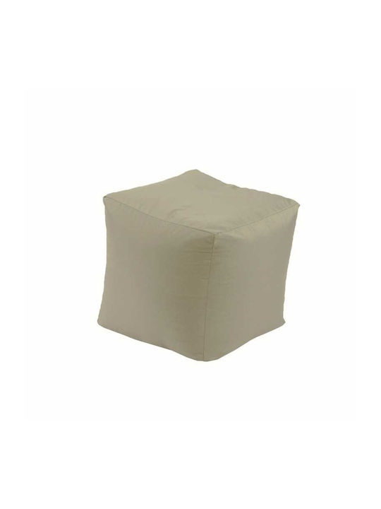 Πολυμορφικό Πουφ Σκαμπό Αδιάβροχο Beige 45x45x45cm