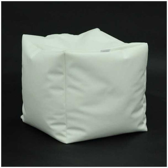 Multifunctional Bean Bag Chair Stool White 40x40x40cm