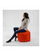 Vielseitiger Sitzsack Hocker Wasserdicht Neon Orange 45x45x45cm
