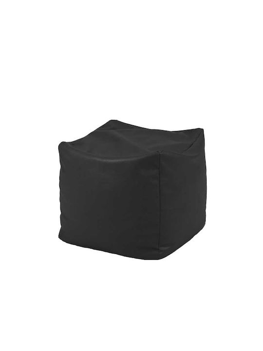 Vielseitiger Sitzsack Hocker Wasserdicht Schwarz 45x45x45cm