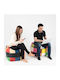 Vielseitiger Sitzsack Hocker Mosaic 40x40x40cm