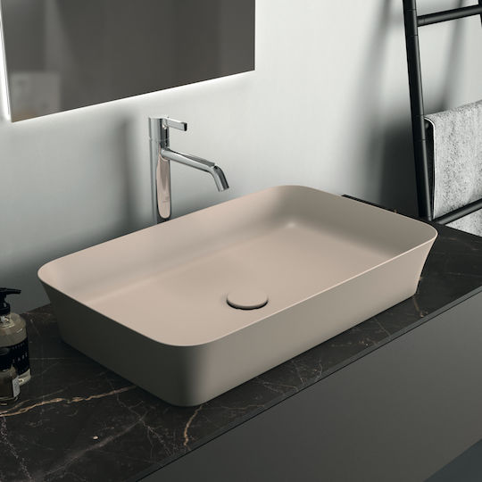 Ideal Standard Ipalyss Επικαθήμενος Νιπτήρας Πορσελάνης με Μπαταρία 65x40cm Mink