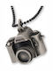 Men's Pendant Photography Camera Handmade Silver 925 Chain Bead