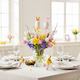 Easter Bunny Stick Decor 2 Pcs 33 Cm Felt Yellow Pink