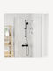 vidaXL Adjustable Shower Column Without Mixer Black