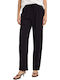 Women's Trousers with Rubber Band Black