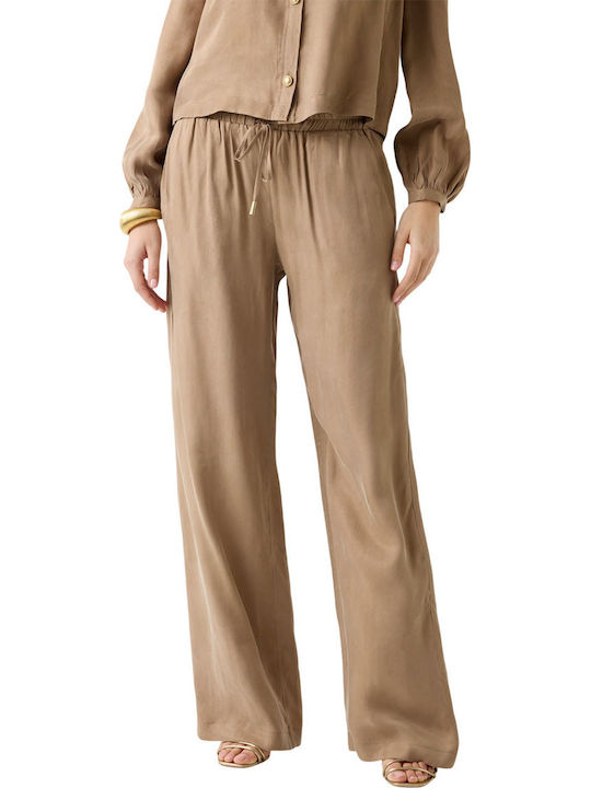 Guess Women's Fabric Trousers Beige