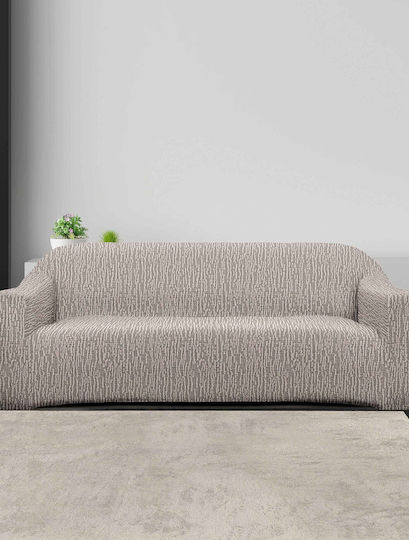 Madi Elastic Cover Two Seater Sofa Taupe
