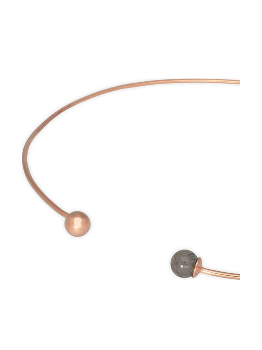 Handmade Pink Gold Plated Silver 925 Choker wit...