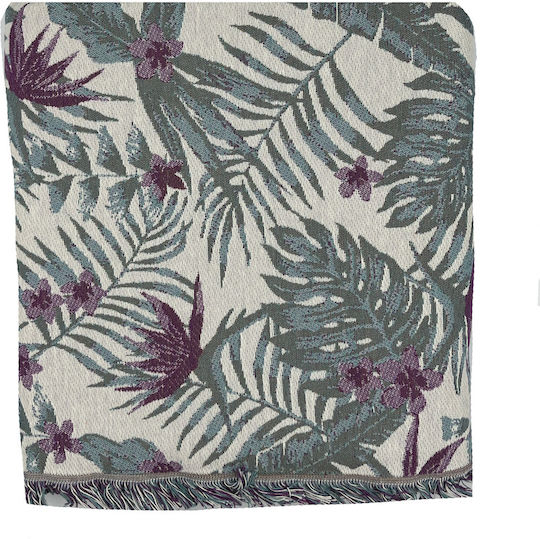 Xionoula Home Ριχτάρι Τριθέσιου Καναπέ 180x300εκ. Tropical Petrol