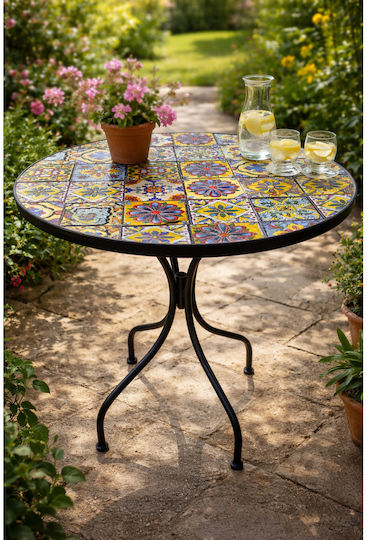 Table for Small Outdoor Spaces with Metal Frame 60x60x75cm