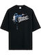 Amplified Oversized T-shirt Michael Jackson King Pop Black Unisex Zav862n415-blk