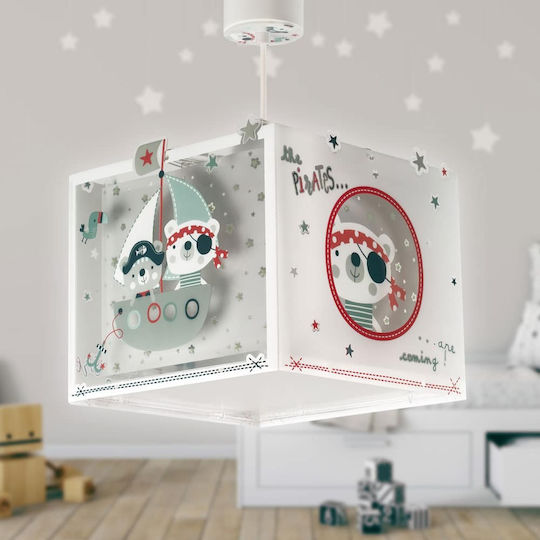 Ango Pirates Single-Light Kids Ceiling Light Pendant Plastic 15W E27 Gray