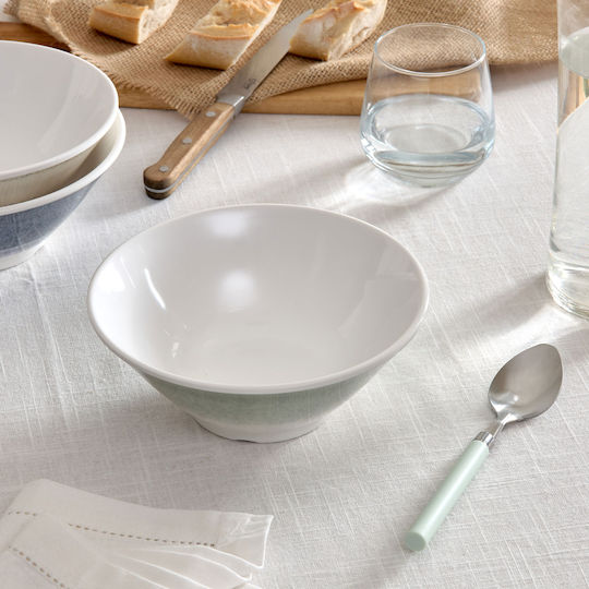 Serving Bowl Round Plastic Green with Diameter 19cm