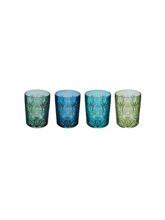 S-d Water Glass Set in Blue Colour 350ml 4 Pieces