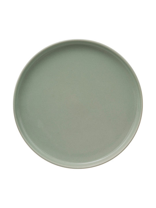 S-d Dessert Plate Ceramic Green with Diameter 20cm