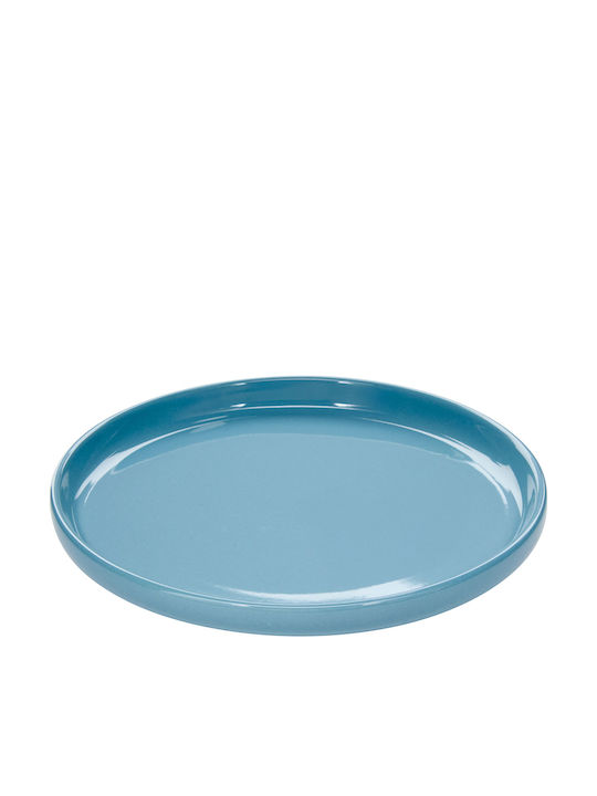 S-d Dessert Plate Ceramic Blue with Diameter 20cm