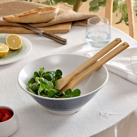 Plastic Blue Salad Bowl 25x25x9.6cm