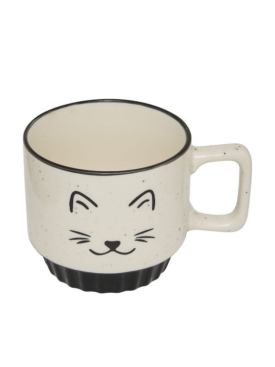 Ceașcă de Cafea Ceramică Neagră 300ml