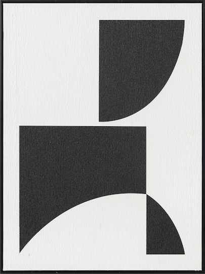 Inthebox Contrast Decorative Painting 60x80x3.2cm Canvas White Black MDF Black 035051
