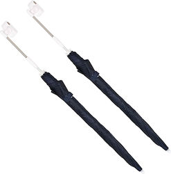 Vidaxl Ομπρέλα Κλιπ 2 Pcs Σκούρο Μπλε Ø 105 X 86 Εκ