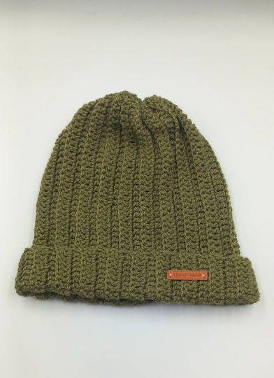 Beanie Unisex Strickmütze in Khaki Farbe