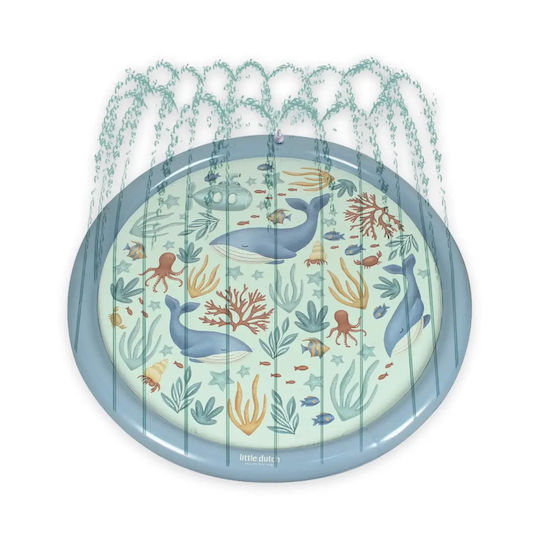 Little Dutch Inflatable Play Mat Sprinkler Ocean World Blue 150 Cm