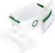 Relaxdays Plastic Medicine Box White Dark Green 14.5x20x30 Cm