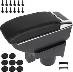 Vw Jetta V 05-10 Armrest Storage Black Eco-leather + Installation Kit