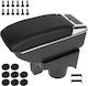 Vw Jetta V 05-10 Armrest Storage Black Eco-leather + Installation Kit