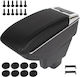Fiat Sedici 2006 Armrest Storage Black Eco-leather + Installation Kit