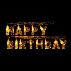 Happy Birthday Anniversary Led 13 Leds Warm White 2 X Aa 2 M Party Decoration Happy Birthday Anniversary Led 13 Leds Warm White 2 X Aa 2 M Party Decoration