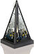 Lampion Led Halloween Schelet Alb Cald Negru Portabil 9,5x9,5x17 Cm 2xaaa