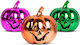 Halloween Pumpkin Decoration Set 6 Cm 3 Pcs Glowing Pumpkins Multicolor