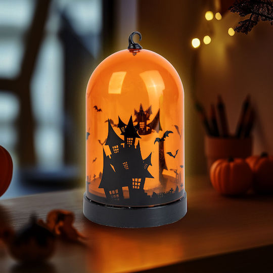 Decorațiune Led Halloween Portocalie 8 X 12,5 Cm Cu Agățătoare