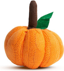 Halloween Orange Textil Kürbisdekoration 10x10x13 cm Grüne Blätter Halloween Orange Textil Kürbisdekoration 10x10x13 cm Grüne Blätter